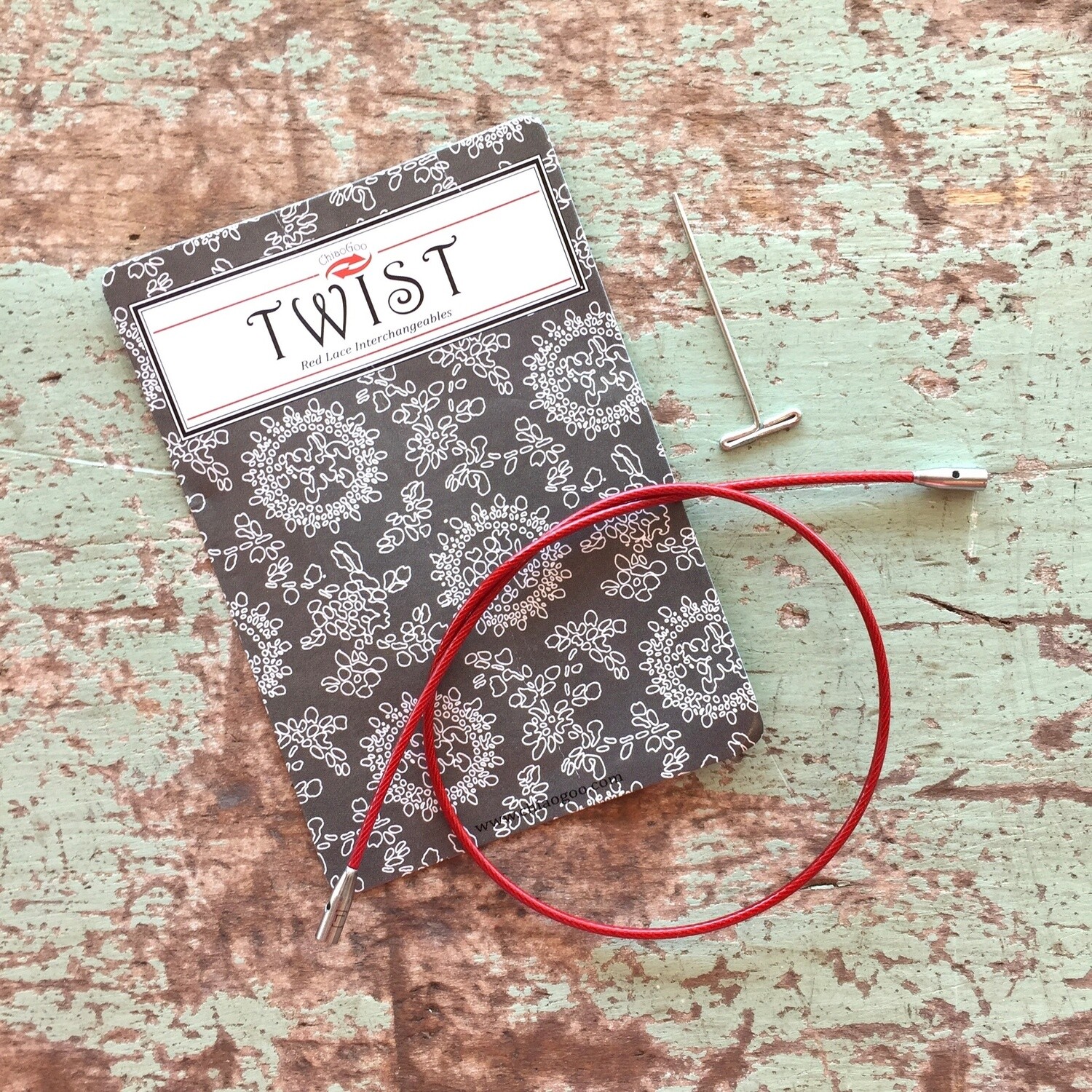 thumbnail image 2 of ChiaoGoo MINI TWIST RED Interchangeable Knitting Cables – Various Lengths 2 of 2