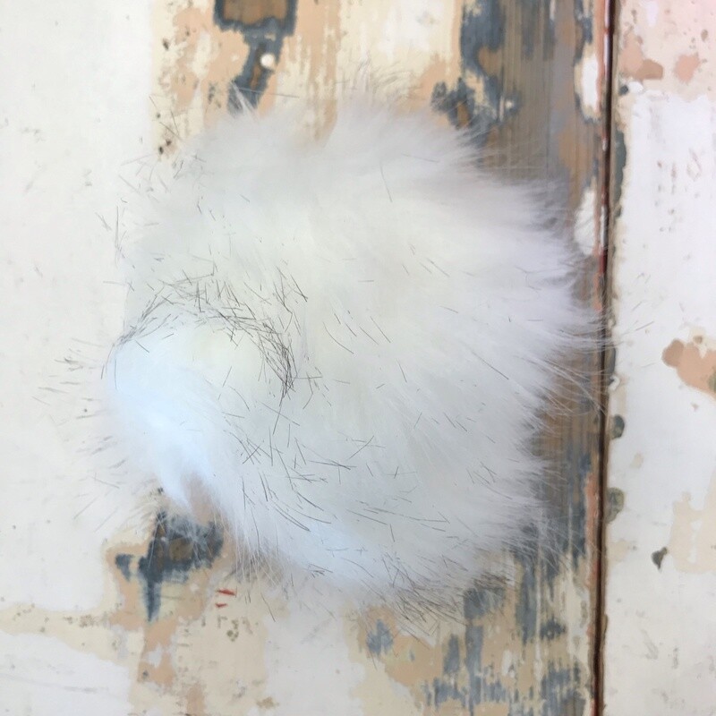 Faux Fur Pom Pom (15cm), Color: White