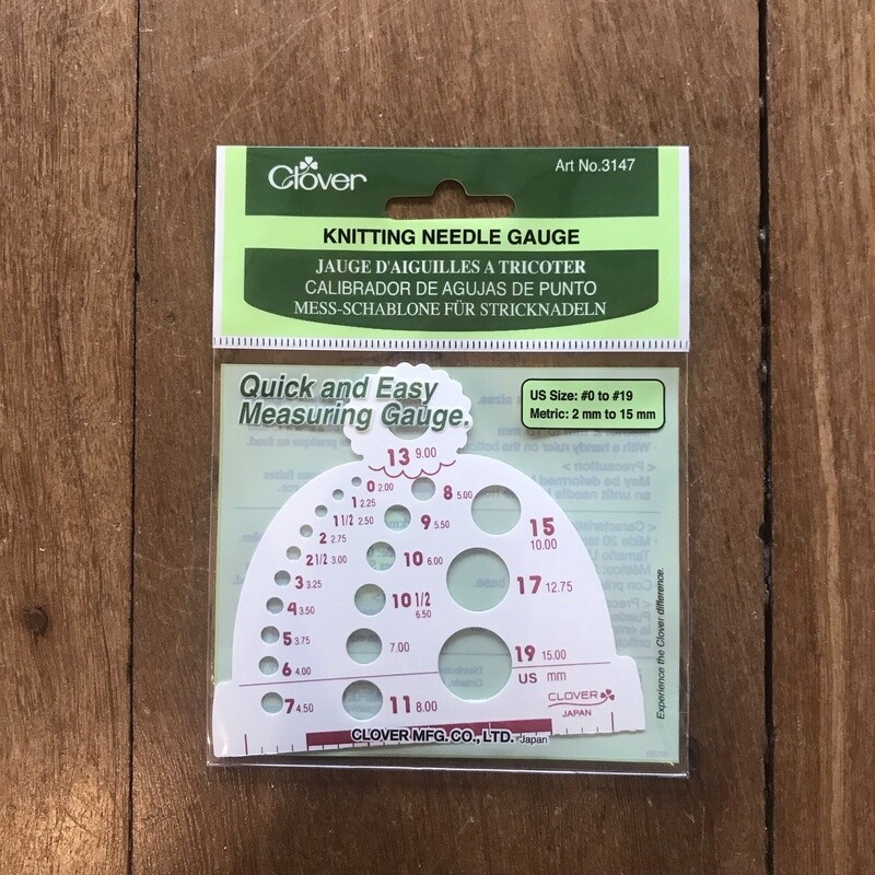 Clover Knitting Needle Gauge