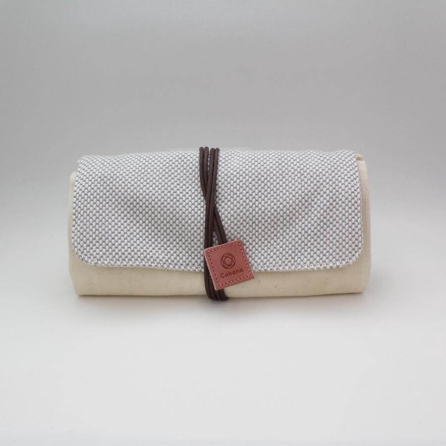 Cohana Tool Case of Mikawa Momen, Color: Natural / Pink