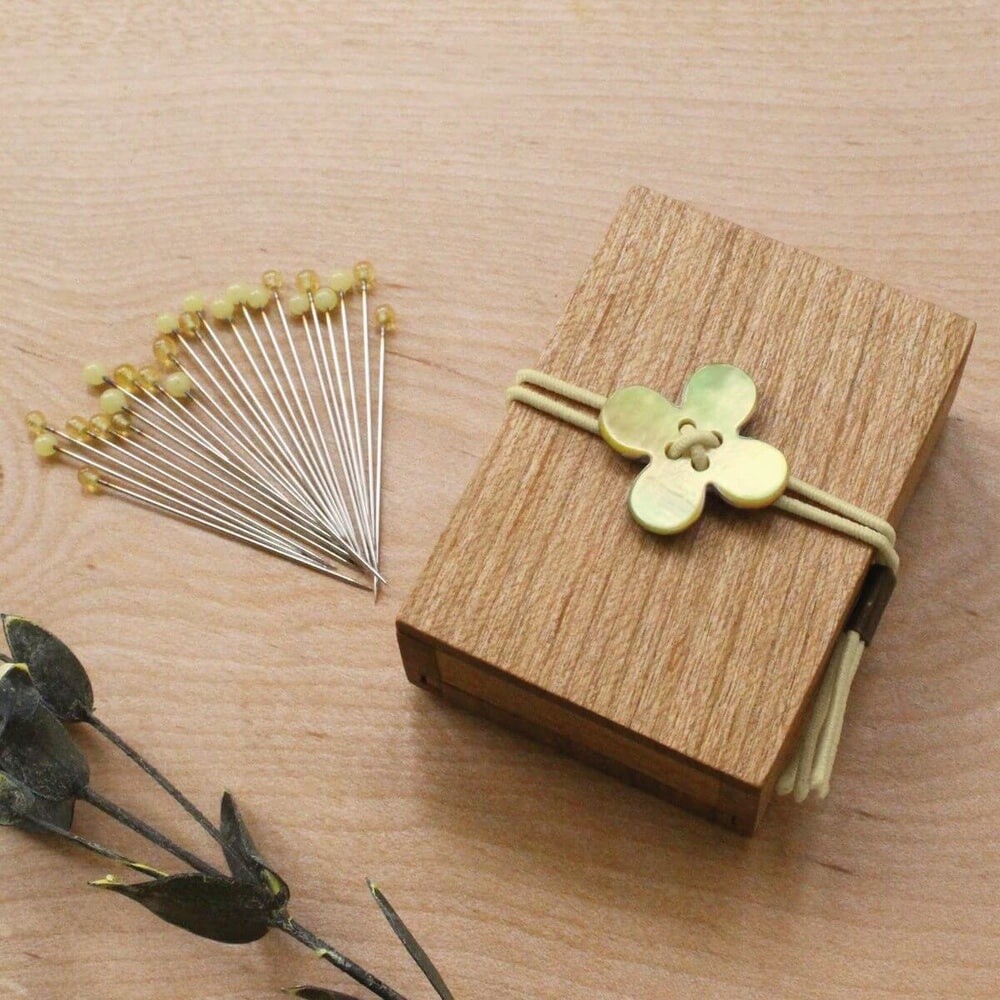 Cohana Glass Pins in Cherry-Wood Box