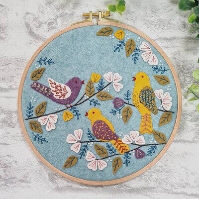 Felt applique Hoop Kit by Corinne Lapierre, Style: Dawn Chorus