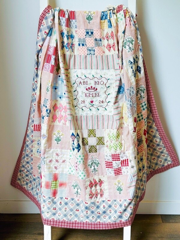 Dutch Darning Sampler Coverlet Pattern by Judy Newman