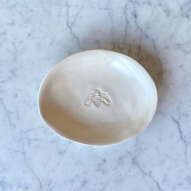 Scent of Provence Bee Stamped Ceramic Soap Dish