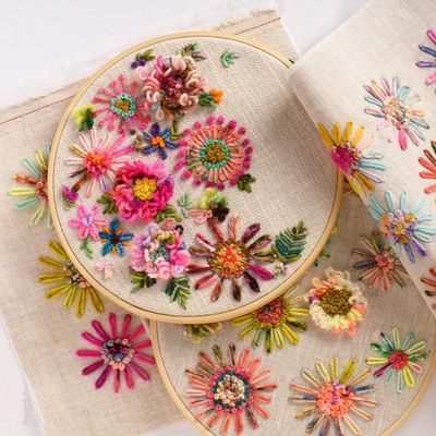Boho Flower Stitching - Pauline Franklyn Workshop