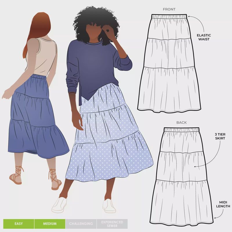 Lila Tiered Skirt Pattern