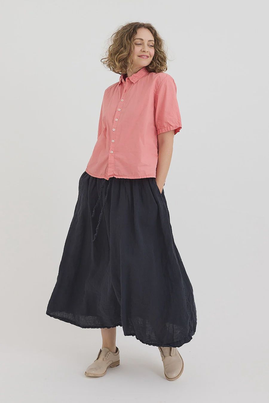 Metta Emily Skirt - Textured Linen