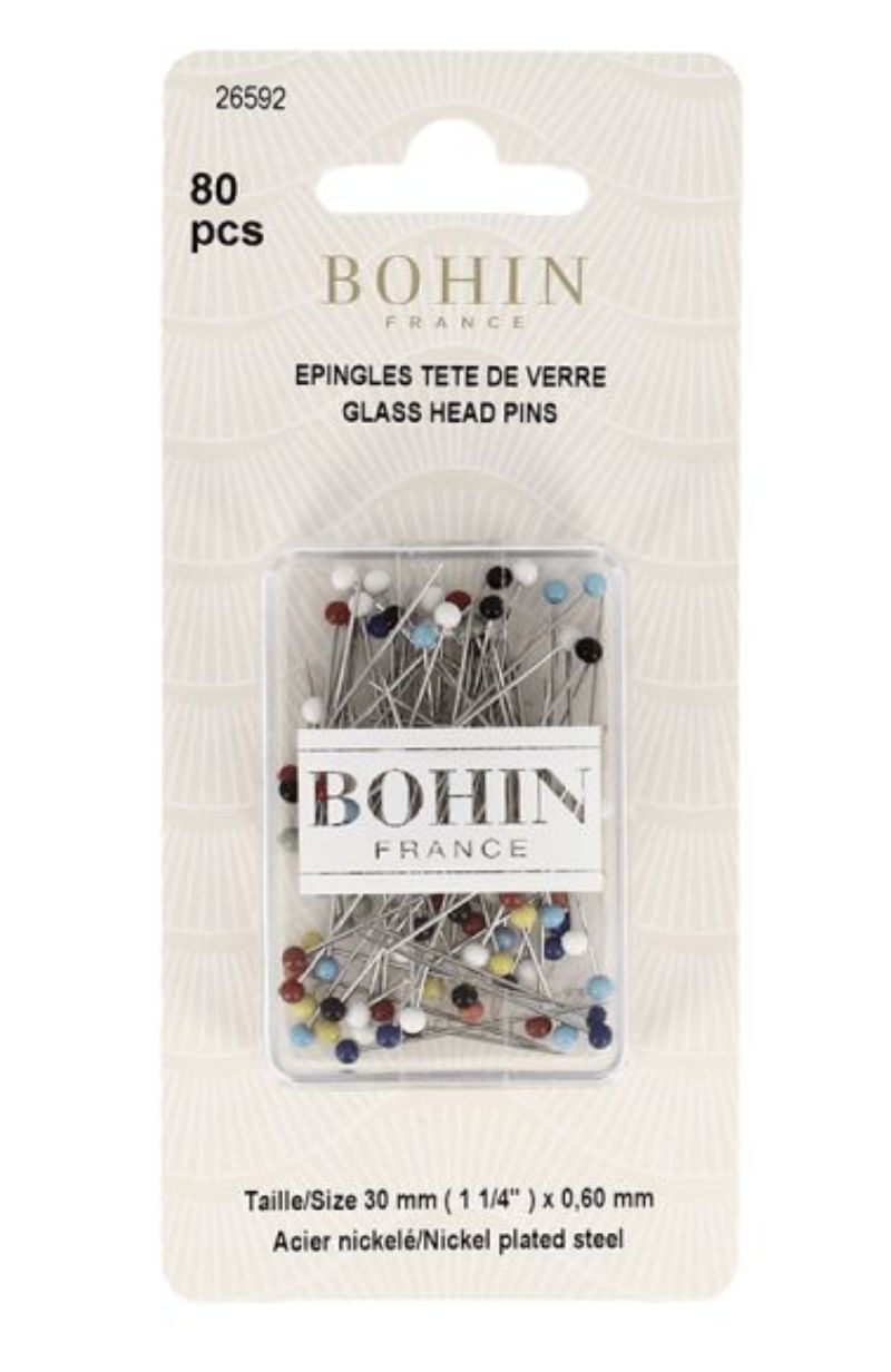 Bohin Glass Head Pins (80)