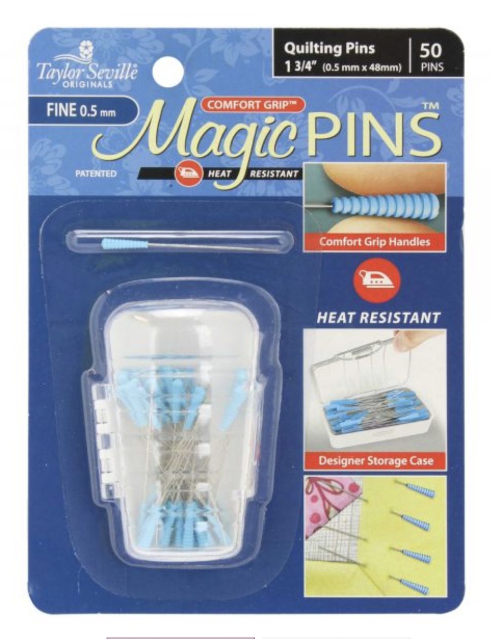 Taylor Seville Magic Pins - 50pcs Quilting Pins