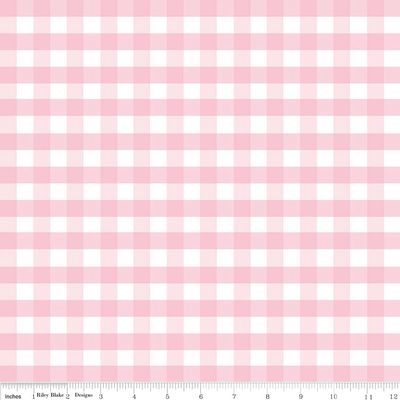 Double Gauze - Gingham - Pink - 25cm