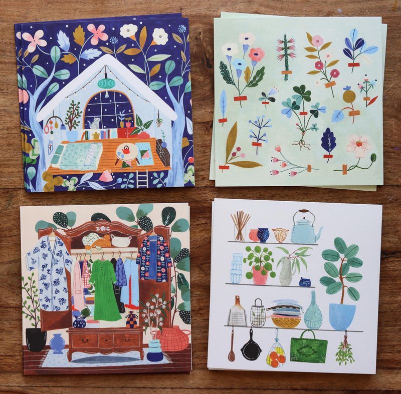 Flora Waycott Greeting Cards Square