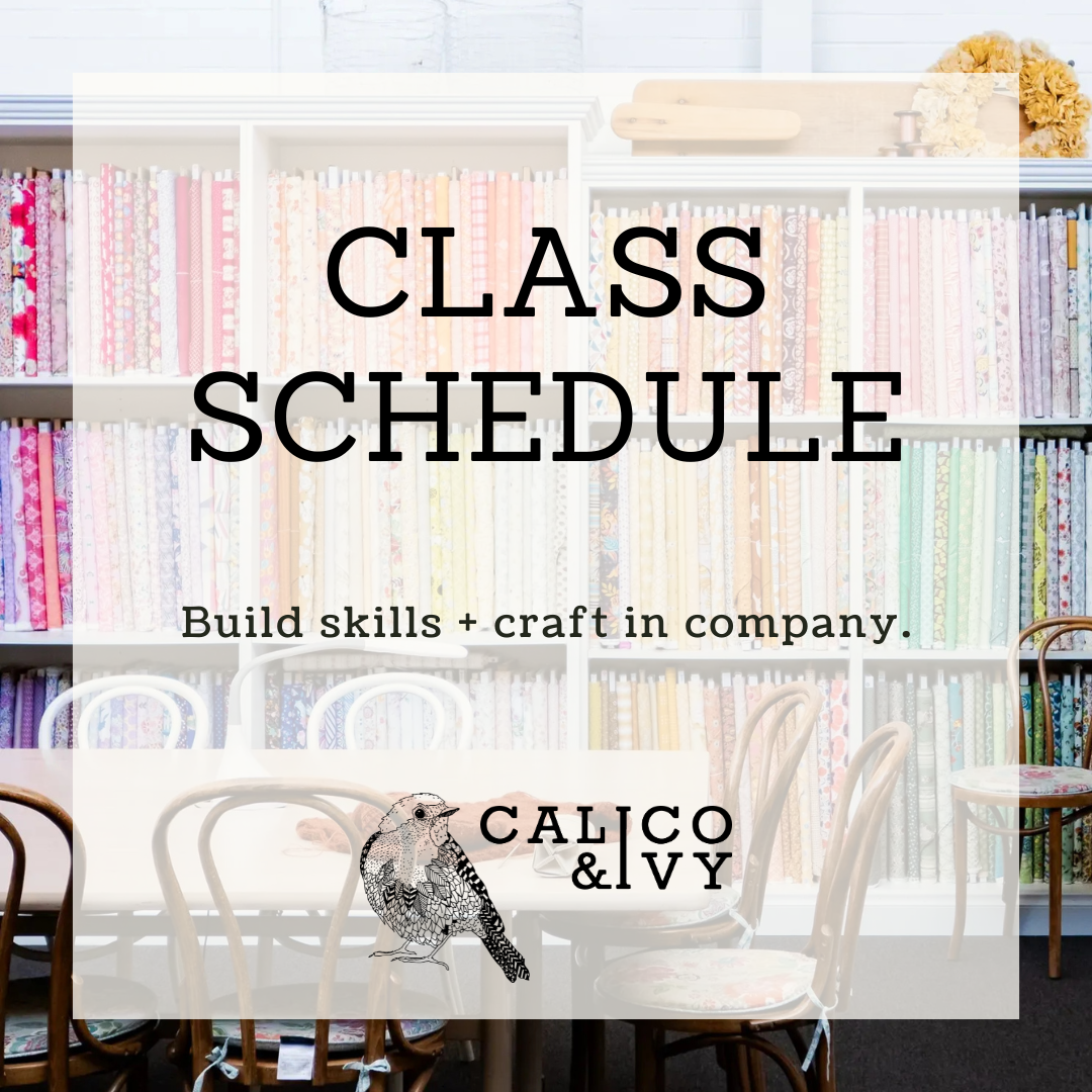 Calico &amp; Ivy Class Timetable Download