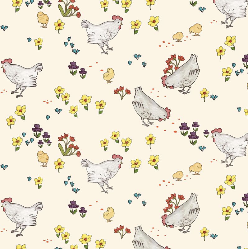 Farm Days - Chicken Farm Cream - 25cm