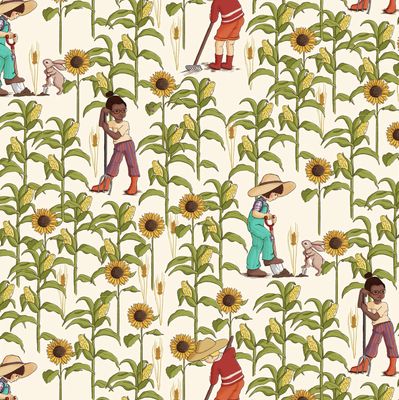 Farm Days - Sunflower &amp; Farmers Cream - 25cm