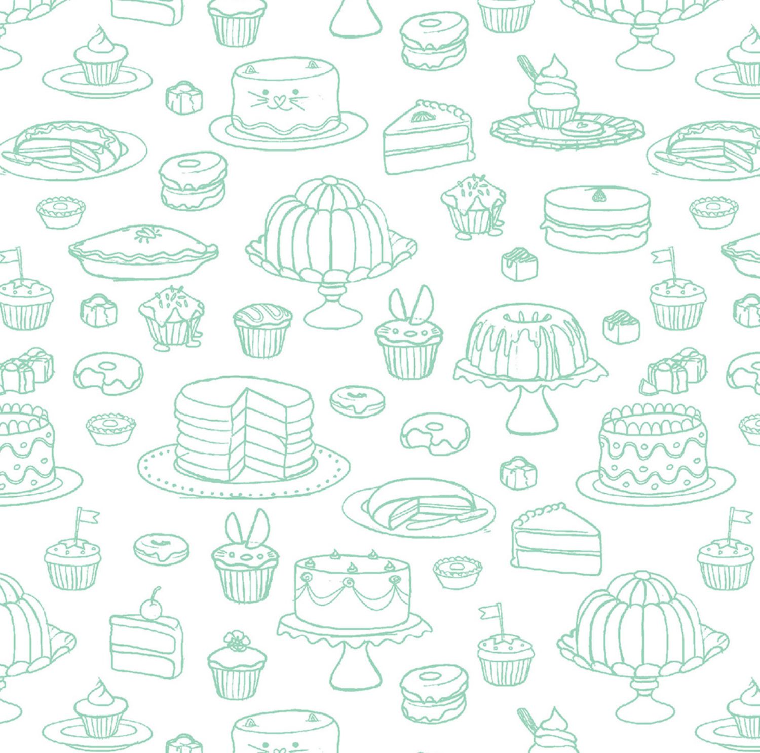 Yummy Scrummy Day - Yummy Patisserie Green - 25cm