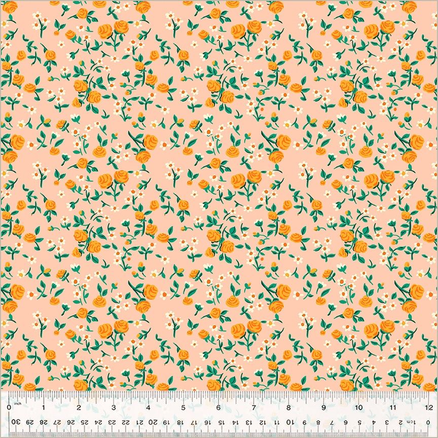 Heather Ross - By Hand - Mousy Floral Blush - 25cm