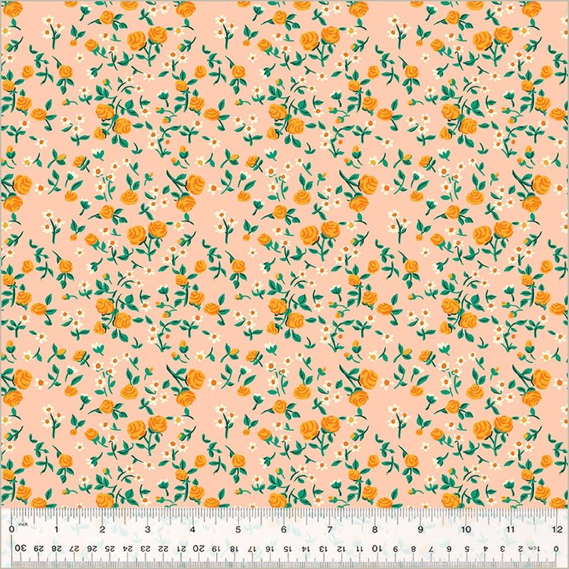 Heather Ross - By Hand - Mousy Floral Blush - 25cm