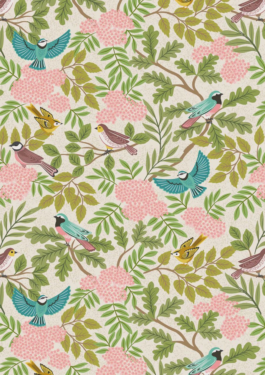 Lewis &amp; Irene Clearbury / Birds - Cream / 25cm