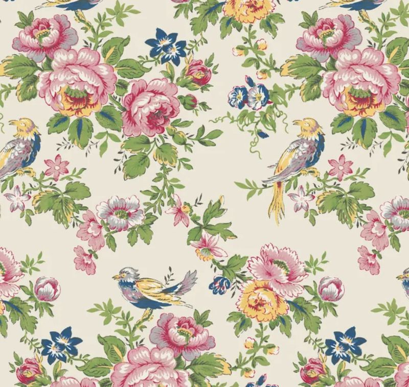 Milkwood - DV6740 Cream Floral Bird - 25cm