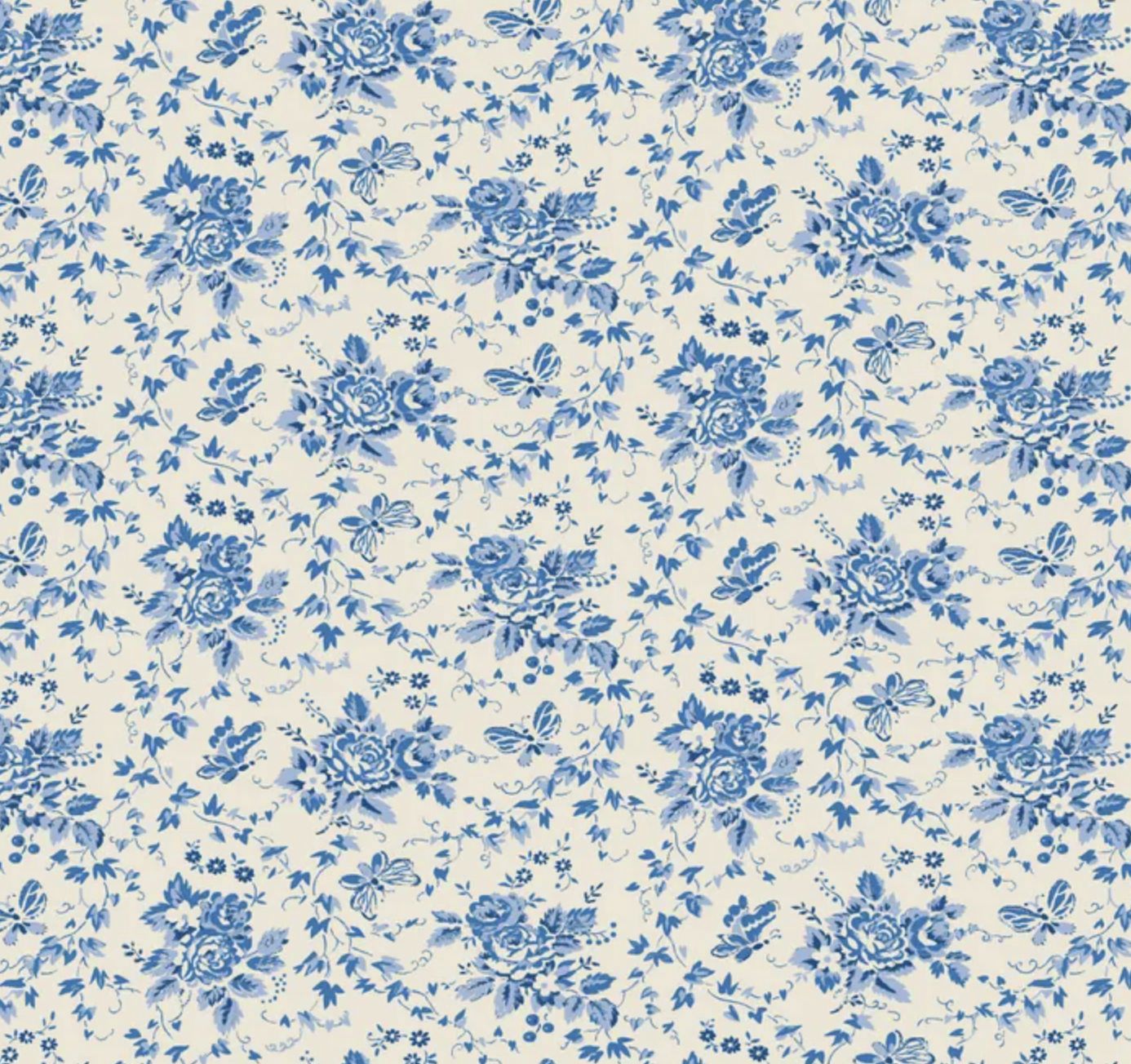 Milkwood - DV6744 Blue Floral w Butterfly - 25cm