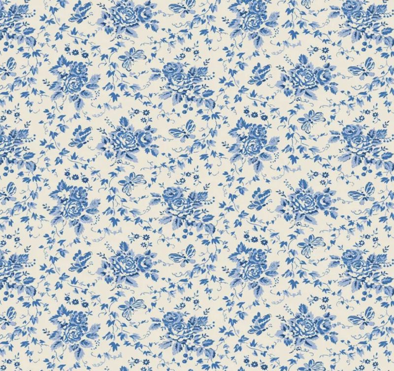 Milkwood - DV6744 Blue Floral w Butterfly - 25cm