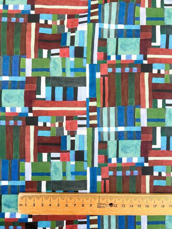 Liberty Tana Lawn -  Patchwork Canvas Green - 25cm