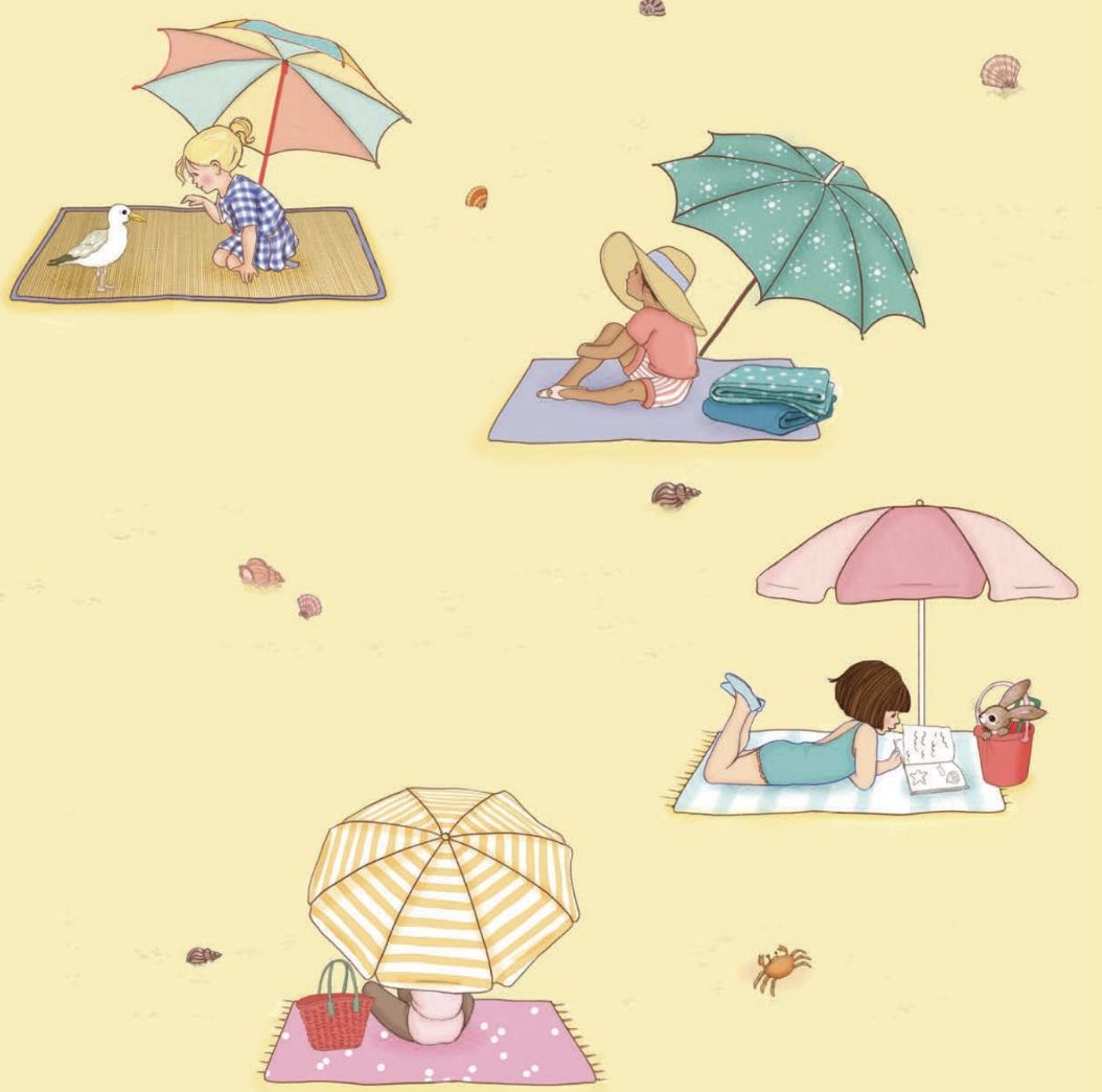 Sunshine + Sandcastles - Beach Umbrellas - Yellow - 25cm