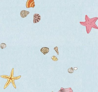 Sunshine + Sandcastles - Seashells - Breeze Blue - 25cm