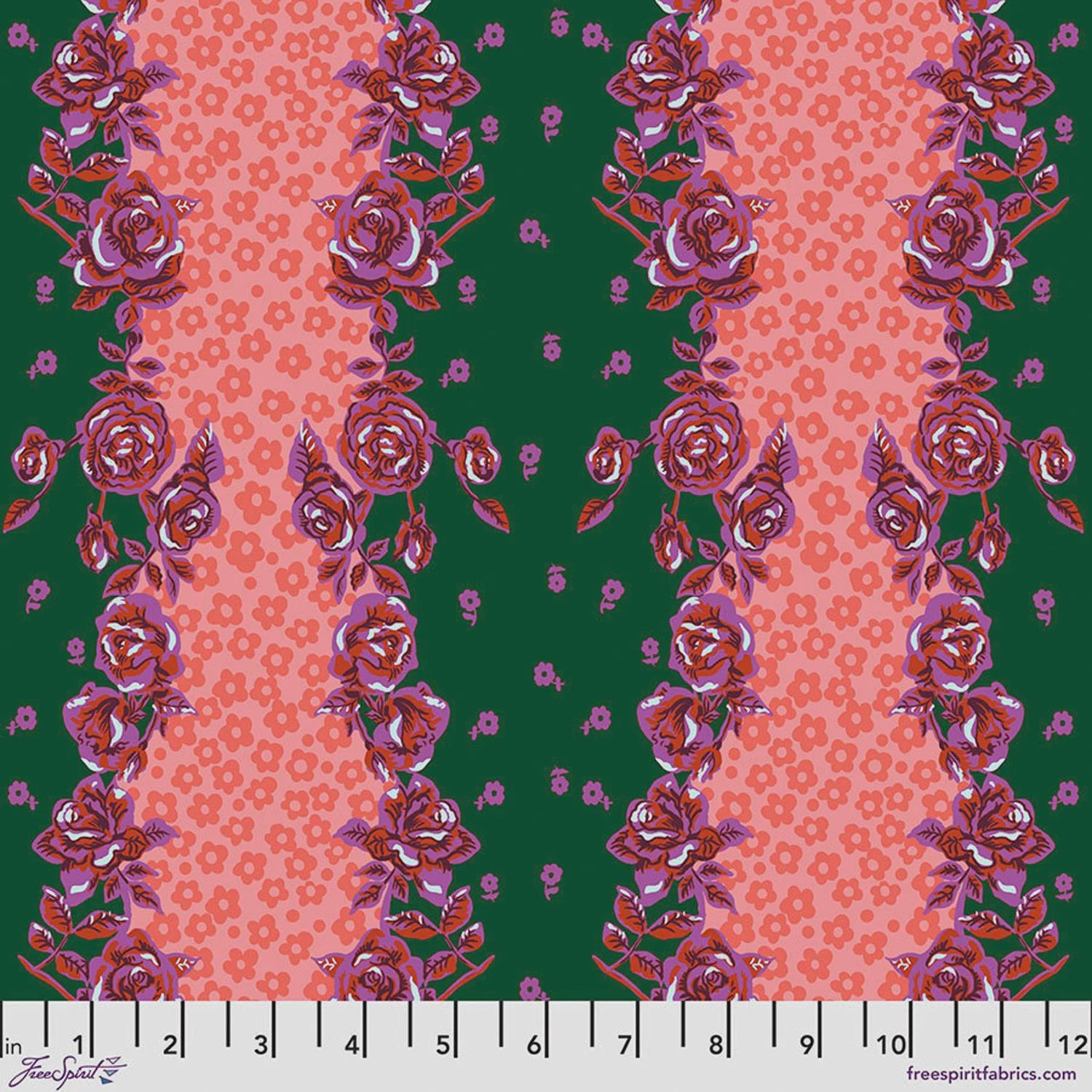 Mon Jardin - Rose Stripe / Forest - 25cm