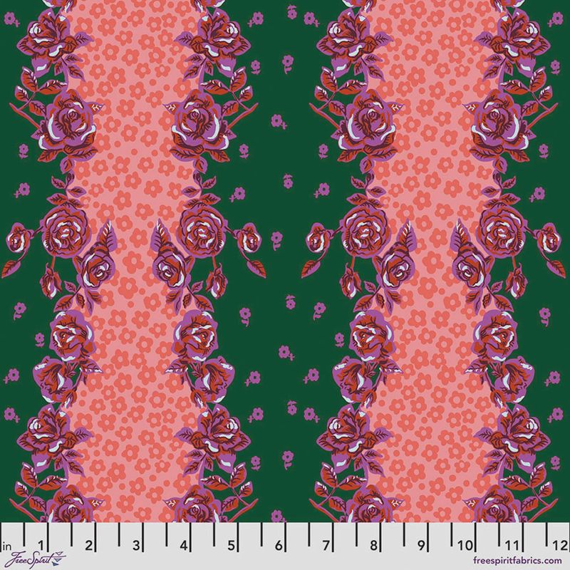 Mon Jardin - Rose Stripe / Forest - 25cm