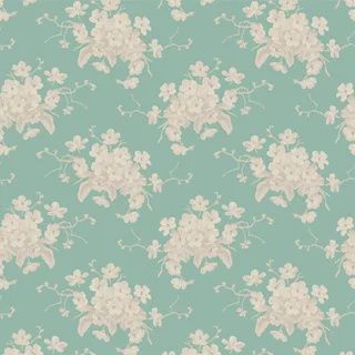 Tilda Sunday Brunch - White Flowers / Teal - 25cm