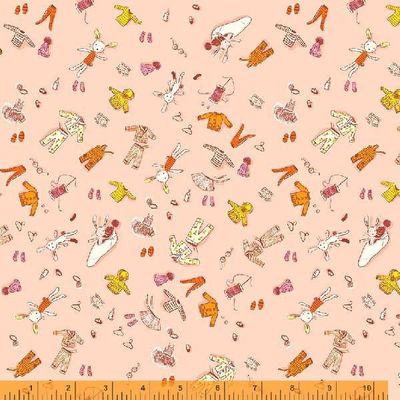 Heather Ross Lucky Rabbit - Doll Clothes / Pink - 25cm