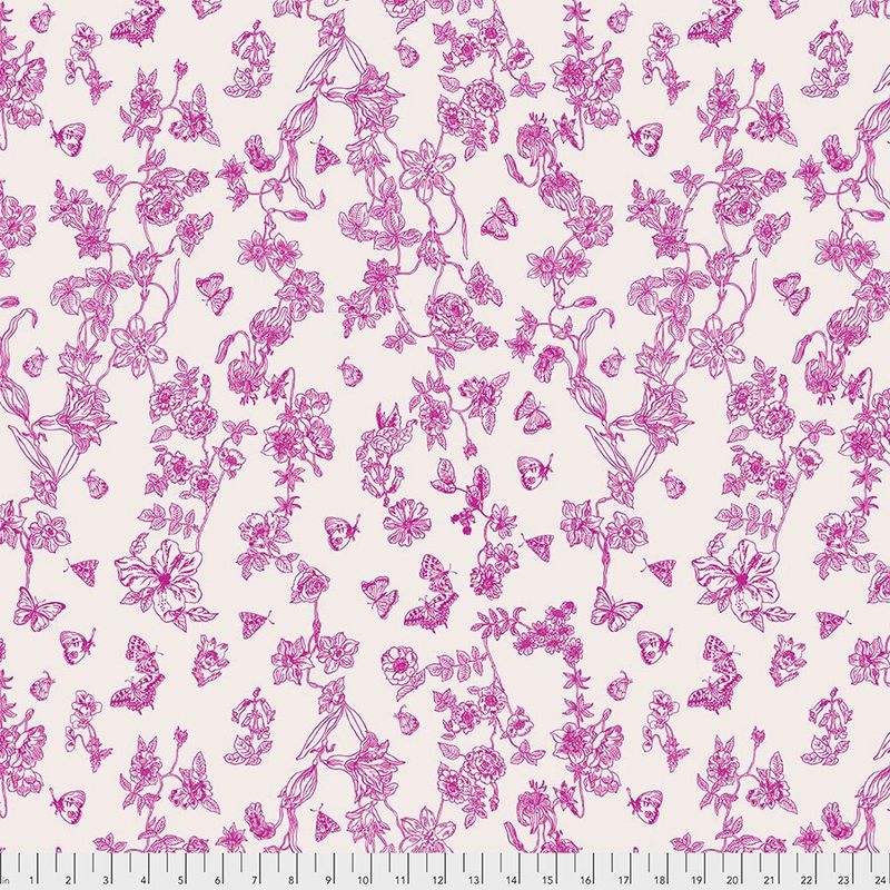 Woodland Walk - Butterflies in the Garden / Cerise - 25cm
