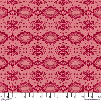 Folk Heart - Lace / Terracotta - 25cm