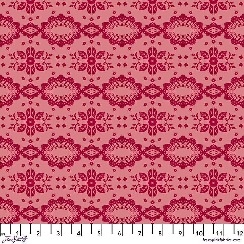 Folk Heart - Lace / Terracotta - 25cm