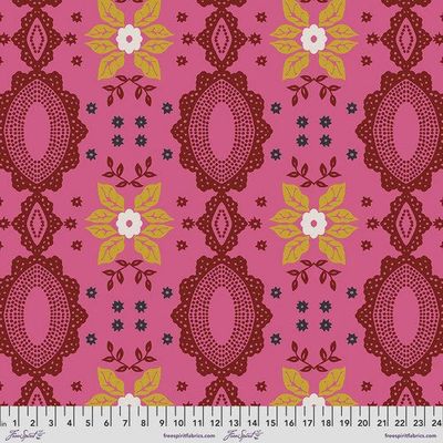 Folk Heart - Flocked / Coral - 25cm