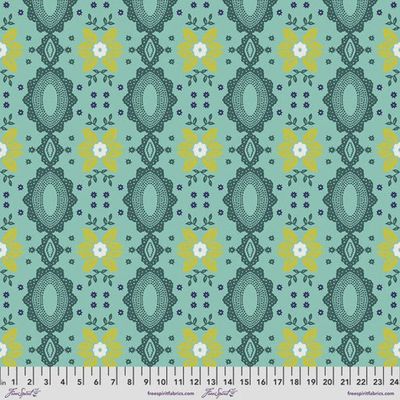 Folk Heart - Flocked Small / Aqua - 25cm