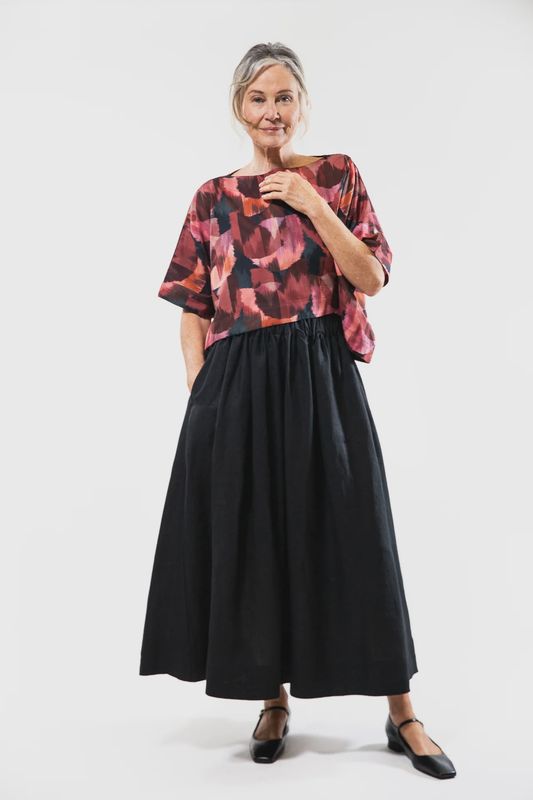 Eva&#39;s Sunday - Leilani Skirt / Black Linen