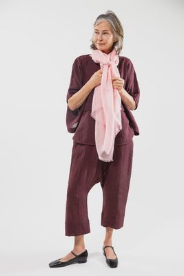 Eva&#39;s Sunday - Linen Gauze Scarf / Mellow Rose