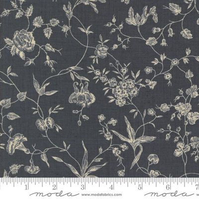 French General - Sacre Bleu / Indigo Floral - 25cm