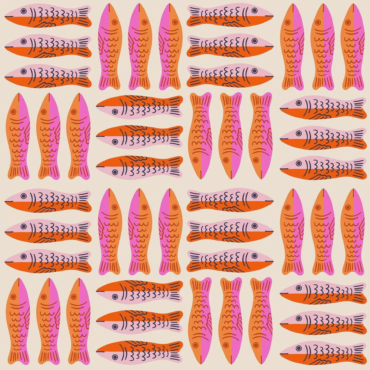 Ooh Lucky Lucky - Sardines / Pink - 25cm