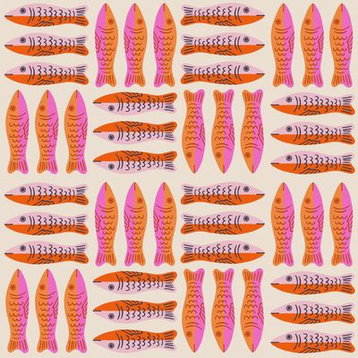 Ooh Lucky Lucky - Sardines / Pink - 25cm