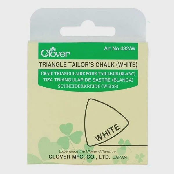 Clover Triangle Tailors Chalk, Colour: White