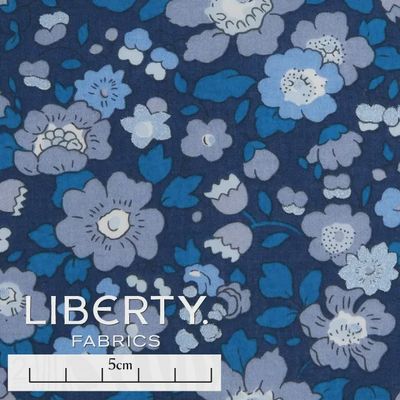 Liberty Tana Lawn / Betsy Meadow E (Blue Tones) / 25cm
