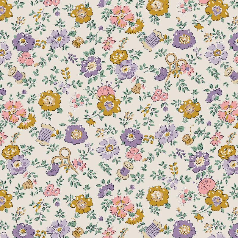 Liberty Lasenby Cotton / Tudor Celebration - Haberdashery Floral C / 25cm