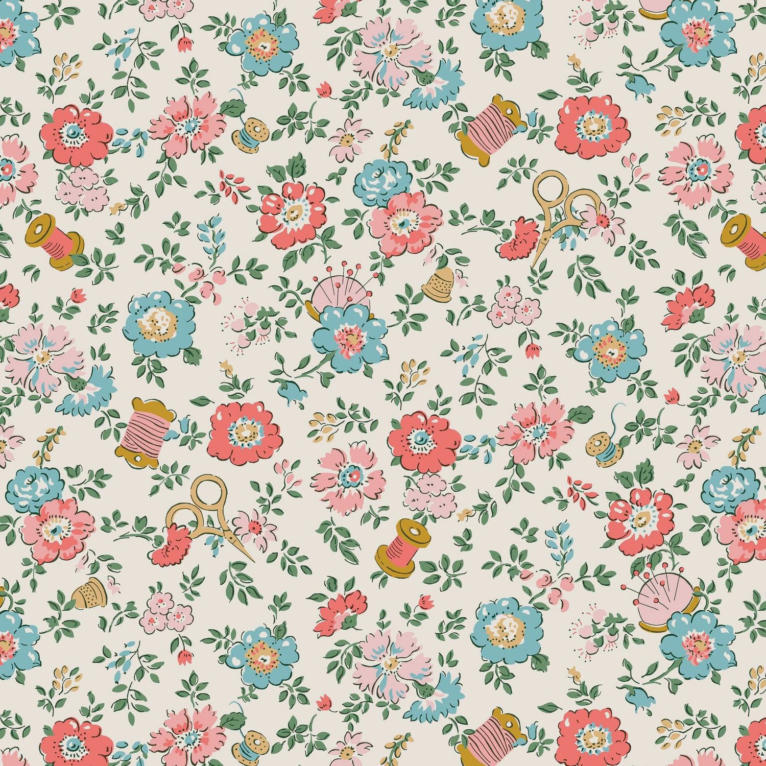 Liberty Lasenby Cotton / Tudor Celebration - Haberdashery Floral B / 25cm