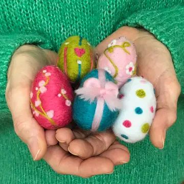 Needle Felting Kit - Easter Egg Decorations