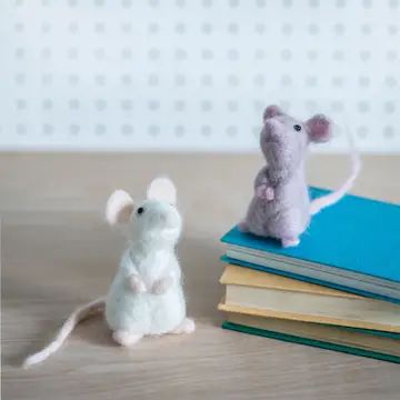 Needle Felting Kit - Mice Pair