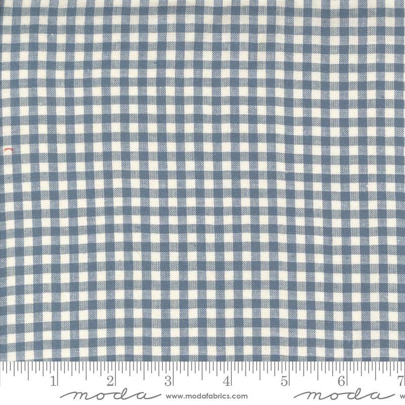 French General Woven Gingham / Woad Pearl / 25cm