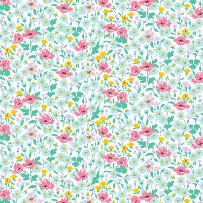 Liberty Lasenby Cotton / Riviera - Wildflower Poppy B - 25cm